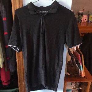 Denim and Flower - Sm - Black and White - zipper-up dress tea shirt